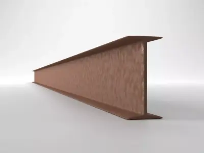 Steel Beam IPN 80 - European Standard - DIN 1025-1 Low-poly 3D model