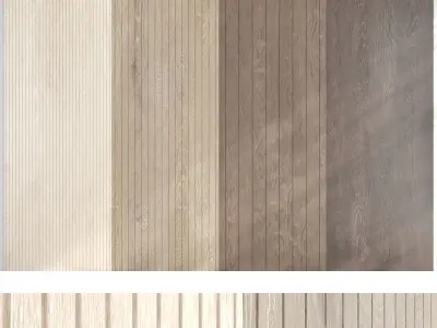 Wood panel set v04 3D model