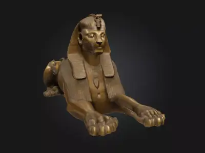 Sphinx Majesty Regal Monument Model for Ancient Egyptian  3D model