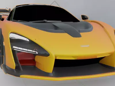 McLaren Senna Hypercar - High Quality 3D Model Low-poly 3D model