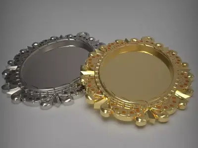 Blank pendant tray 3D printable model 3D print model