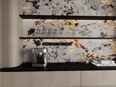 Luxury Modern Dining Area 3D model