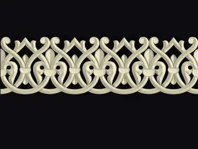 Central decor ornament for furniture 3D model 191