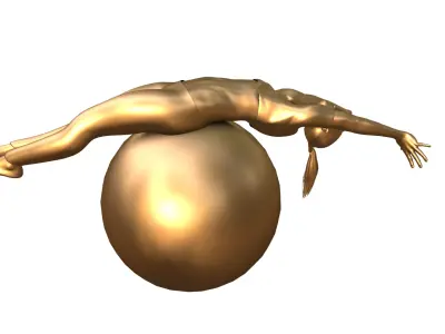 Yoga ball sculpture 3D model