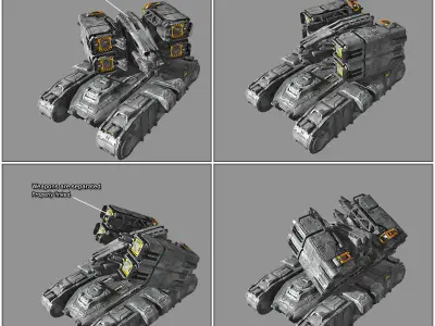 SF Missile Launcher MK6 Low-poly 3D model