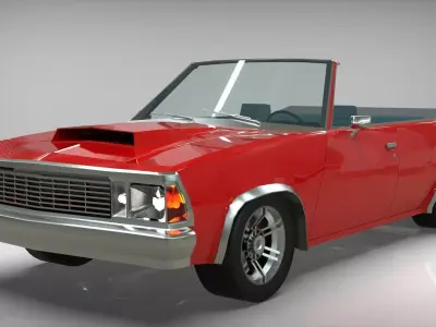 Malibu cabriolet 1981 LowPoly Low-poly 3D model