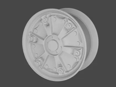 Vintage Truck Rims 3D model