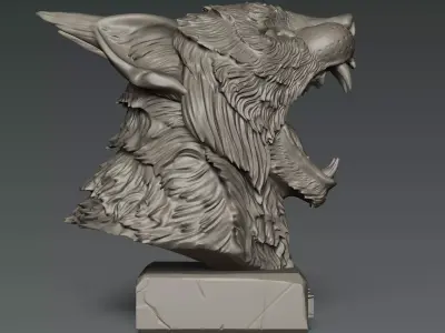 Bobcat Head 3D print model