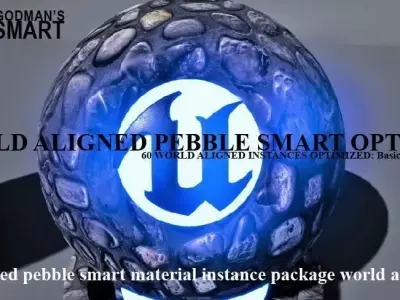 Optimized Pebble World Aligned Materials 3D model