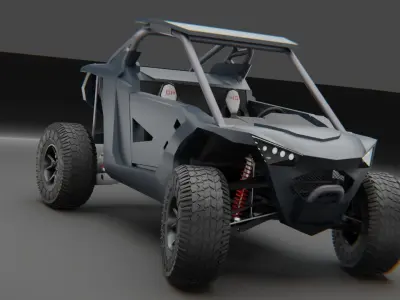 Off-road Buggy PBR 3D model Low-poly 3D model