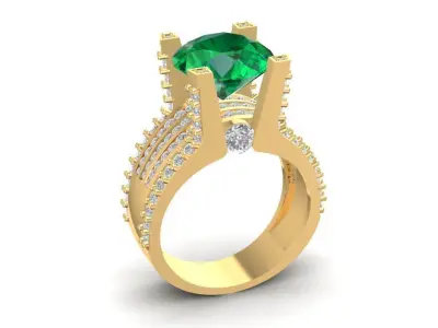 LUXURY HONGKONG DIAMOND RING FOR WOMEN 1080 3D print model