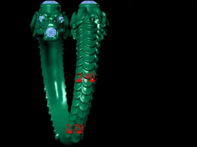 Luxury Dragon Gold Ring 3D print model