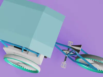 PEDICAB BECAK UNIQUE AND CLASSIC VEHICLES ARE VERY FUNNY 3D model