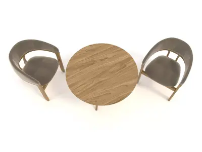 Modern Table and Chair Set 5 3D model