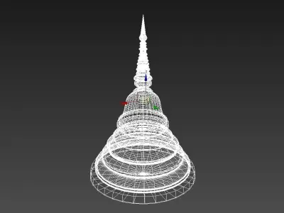 Buddhist Chaithya Sri Lanka Low-poly 3D model