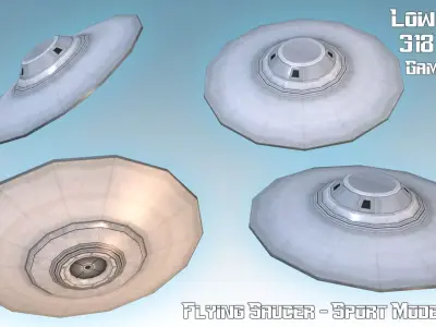 Flying Saucer - Sport Model Low-poly 3D model