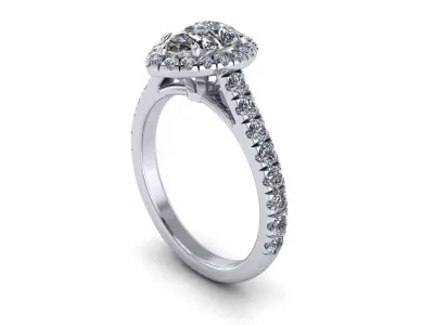 Pear Wedding Ring Size  V2 3D print model