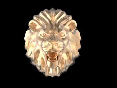 Lion Ring 3D print model