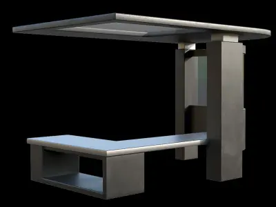 Game Ready Bus Stop 25 Low-poly 3D model