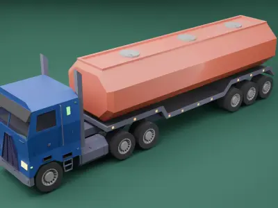 Trucks Low Poly Low-poly 3D model