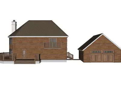 Log House 021 -Archimple LLC 3D model