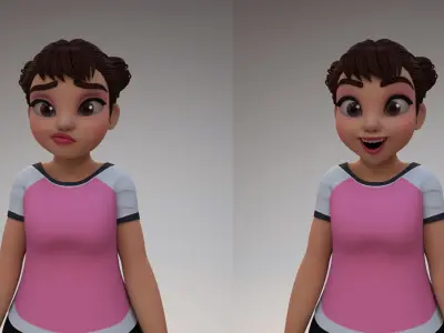 girl sport 3D model