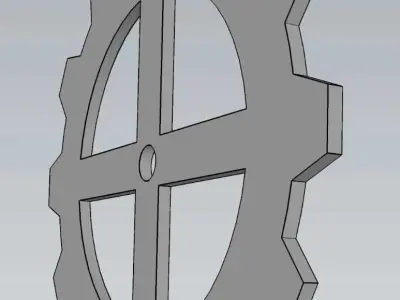 Mechanical Gear Wheel For Engineering Work 3D model