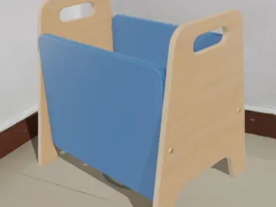 BacPiloo Blue Low-poly 3D model