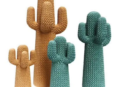 Cactuses decoration art Low-poly 3D model