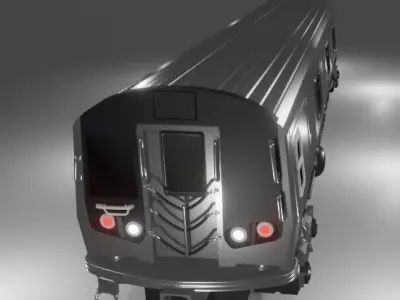 New York Train Subway Low-poly 3D model