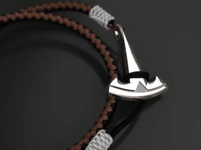 Tesla wire hook pendant or keychain 3D print model