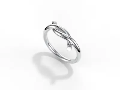 Knot ring casual 3D print model