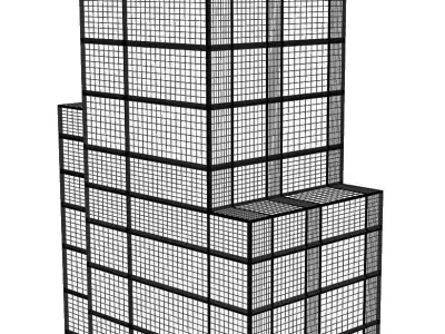 Background skyscraper architecture LOWPOLY Building 01 Free low-poly 3D model