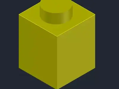 Lego brick 1x1 3D model