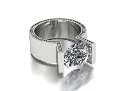 Jewelry Ring Gold 3D print model 2