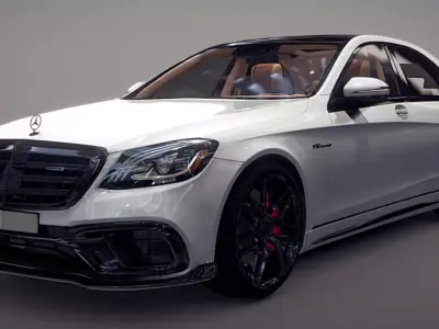 Mercedes-Benz s65 AMG V12 Low-poly 3D model