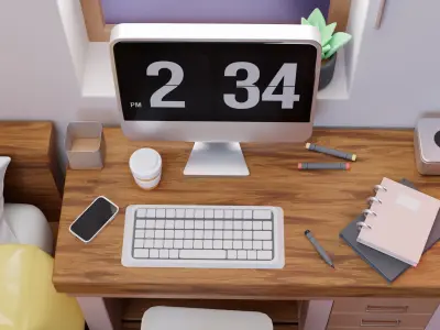 Cozy bedroom 3D model