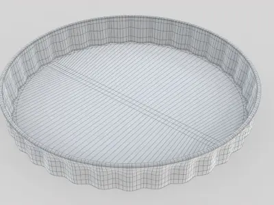 Steel Baking Dish 1A Free low-poly 3D model