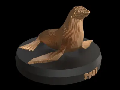 Parametric Seal Low-poly 3D model