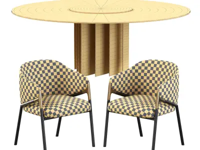 Hammer Guest Side Seating and Exlis Amura Complements 3D model