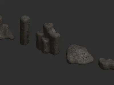 Rock Set 01 - Base Free low-poly 3D model