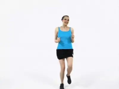 Dream 02H Running Jogging Sports Woman Low-poly 3D model