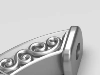 hoop eternity earrings 18mm dia 2mm stones 3d model round rings 3D print model