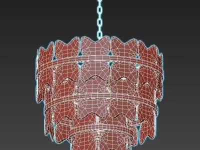 ioanna butterfly chandelier - gold 3D model