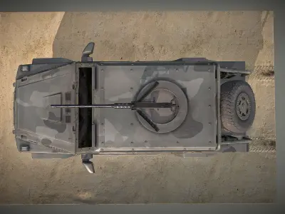 Low poly High detailed military armored 4x4 Sub Low-poly 3D model