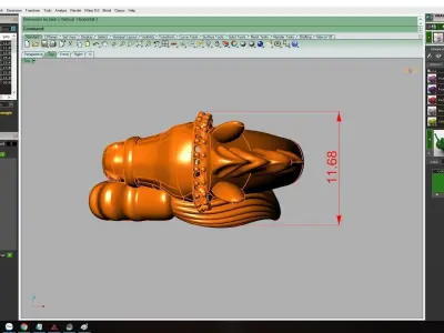 Luxury Horse Head Sculpted Ring for Men 3D Model 212 3D print model