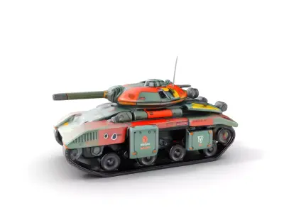 Futuristic Tank D Model Pack Low-poly 3D model
