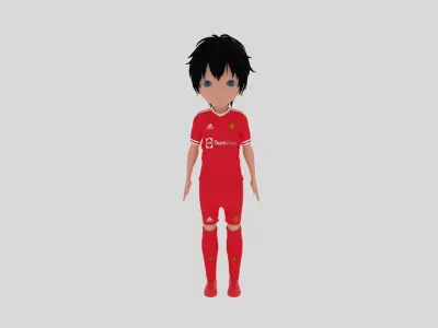 Manchester United Soccer - Football  Player Low-poly 3D model