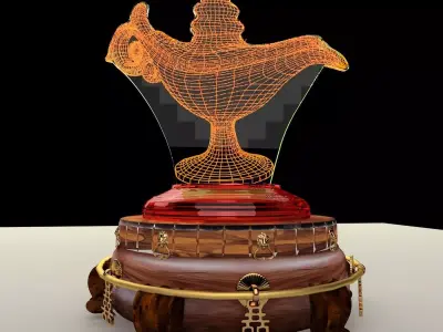 Chinese magic lam with display stand 3D model
