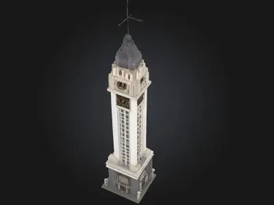 Lego Clock Tower Model  A Playful Tribute to Time and Creativity 3D model